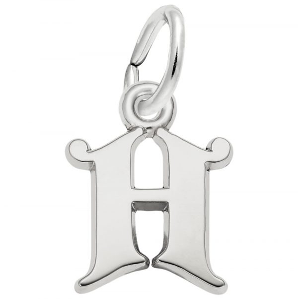 Pendentif en argent 925, lettre