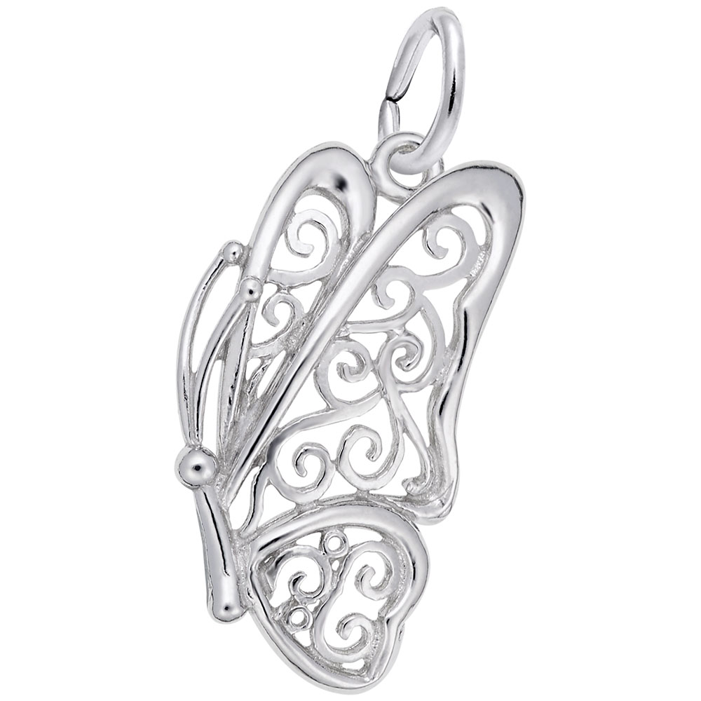 Pendentif en argent 925, papillon
