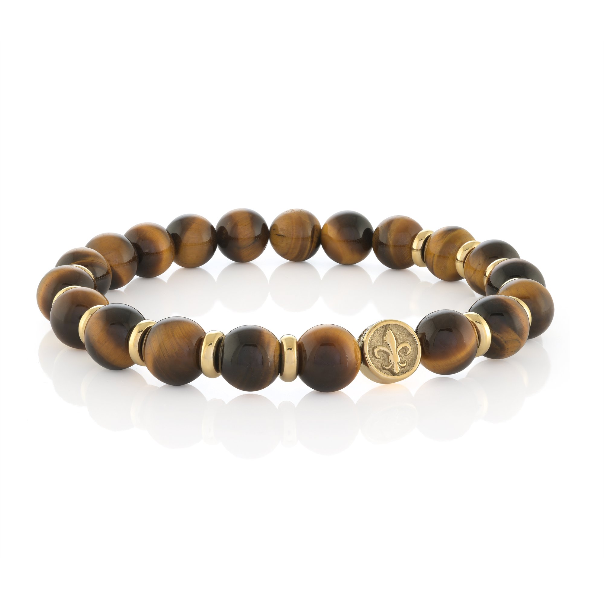 Bracelet de boules élastiques, fleur de lys