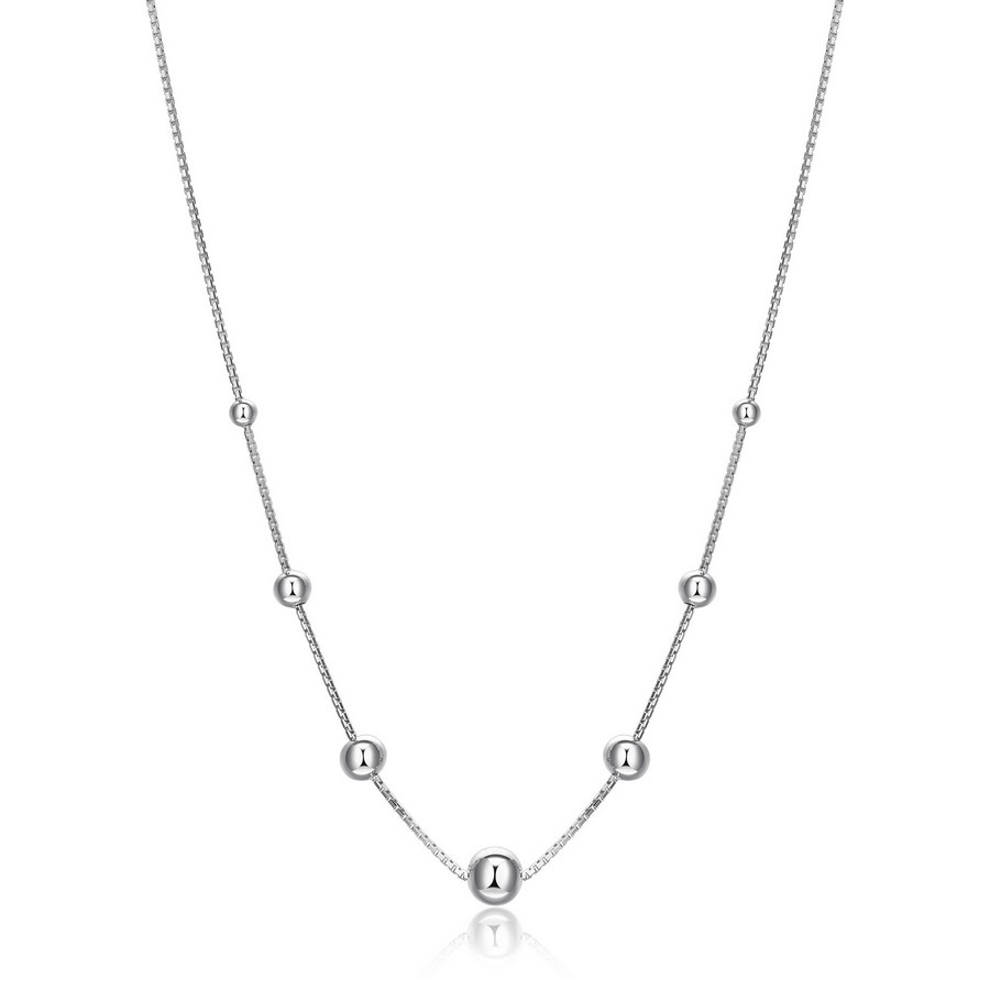 Collier pour femme en argent 925, boules