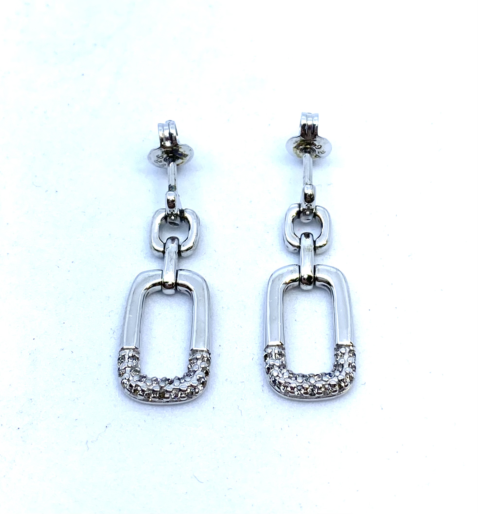 Boucles d'oreilles pour femme en argent 925, zircons
