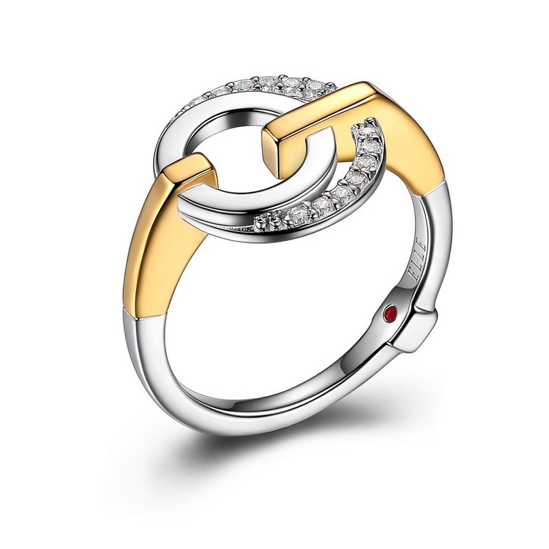Bague argent 925 zircon 2 tons