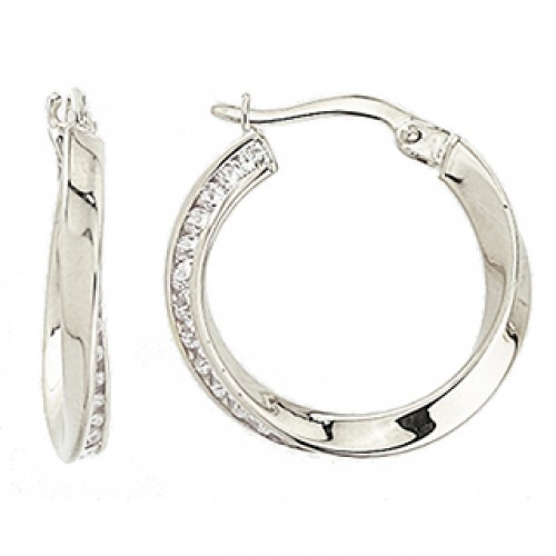 Boucles d'oreilles pour femme en or 10k, zircons