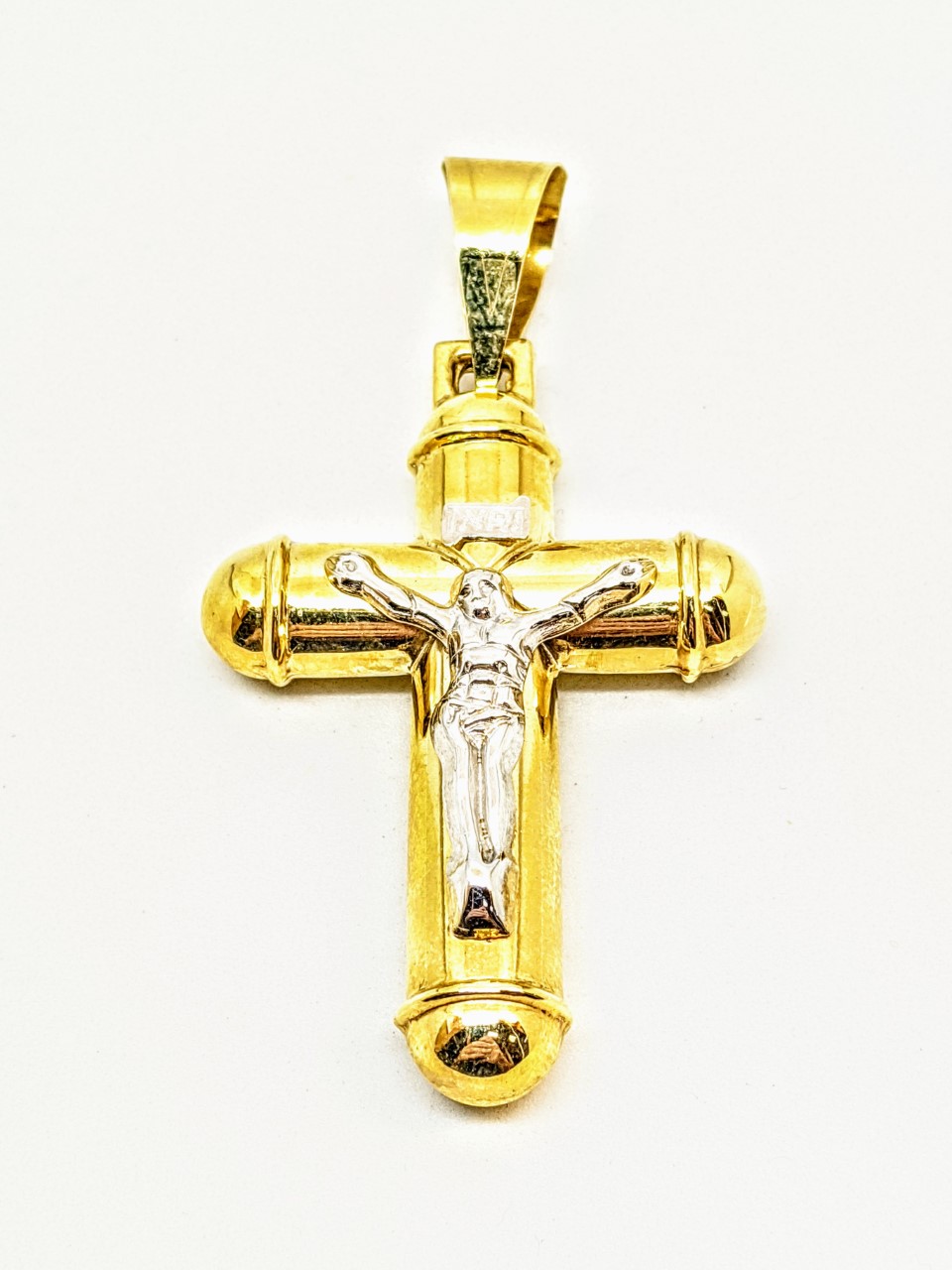 Pendantif or 10K, croix, vide