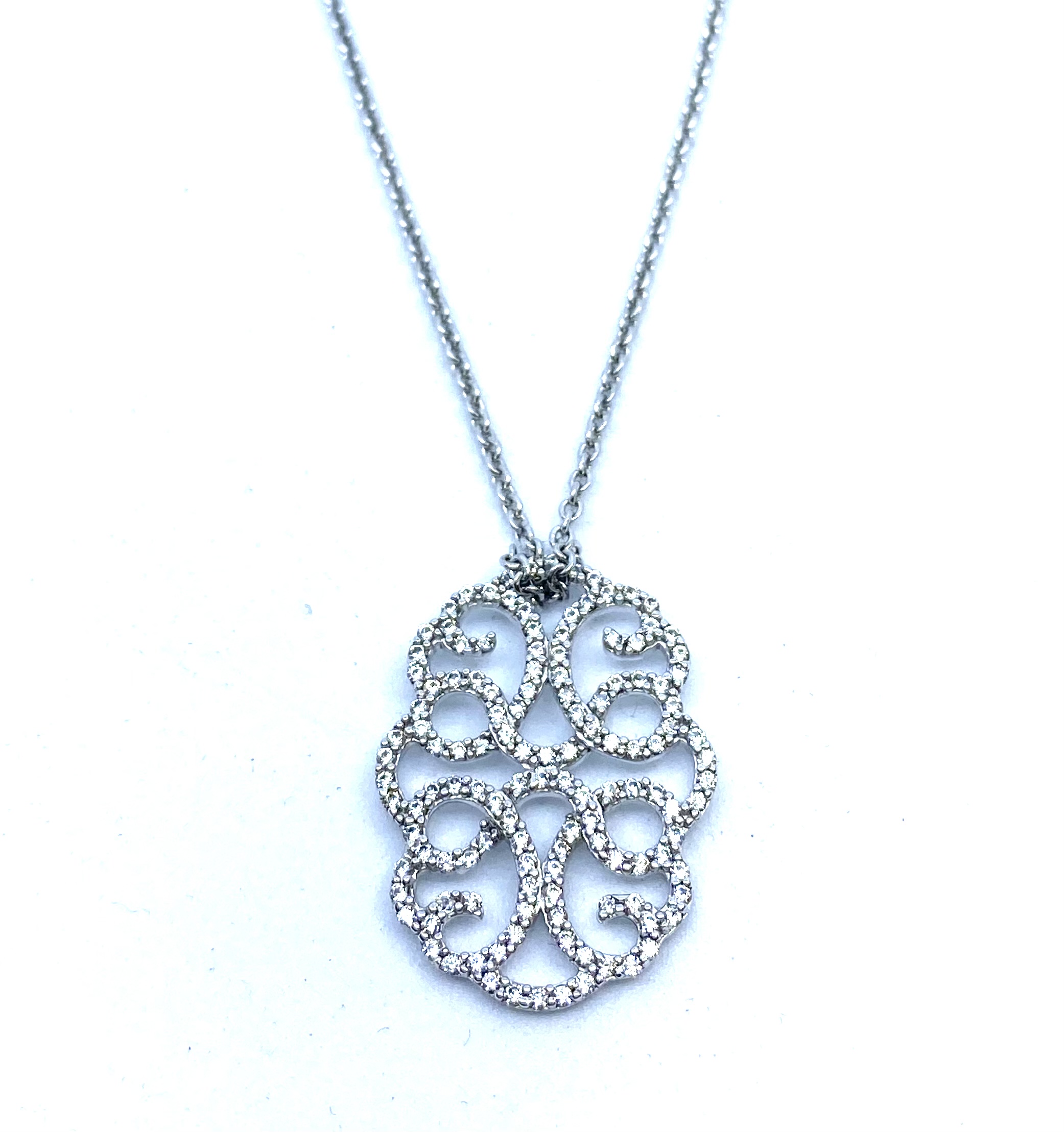 Pendentif pour femme en argent 925, zircons