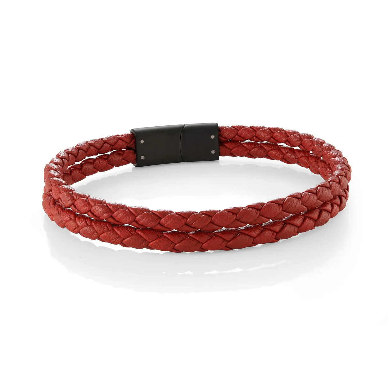 Bracelet double pour homme en stainless et cuir - SLB579-7.5 - Italgem