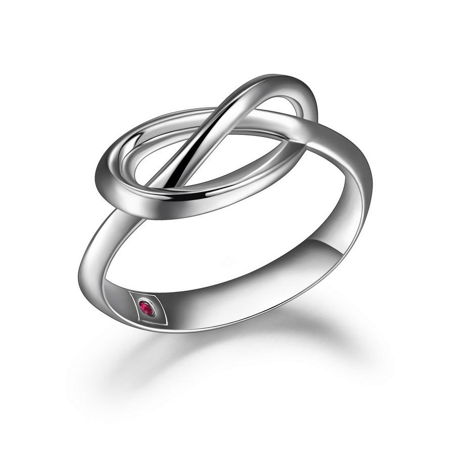 Bague pour femme en argent 925, noeud