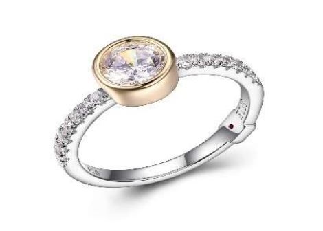 Bague argent 925 garnie de pierres