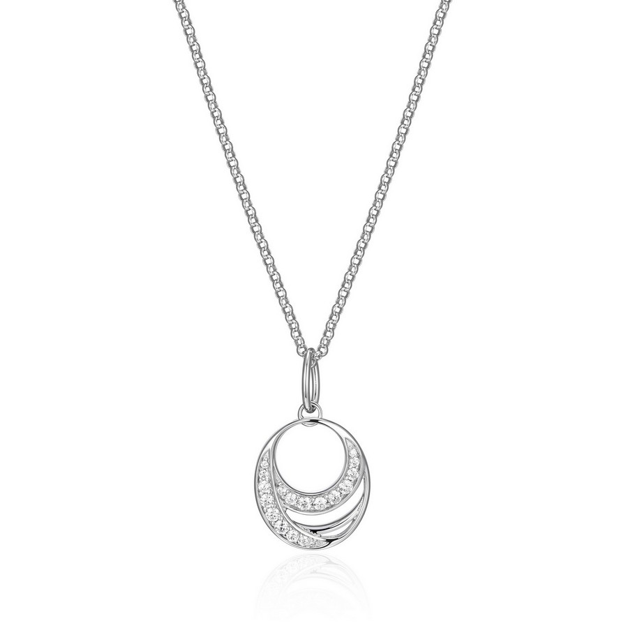 Pendentif pour femme en argent 925, cubic zirconium - R0LC0L0048 - ELLE