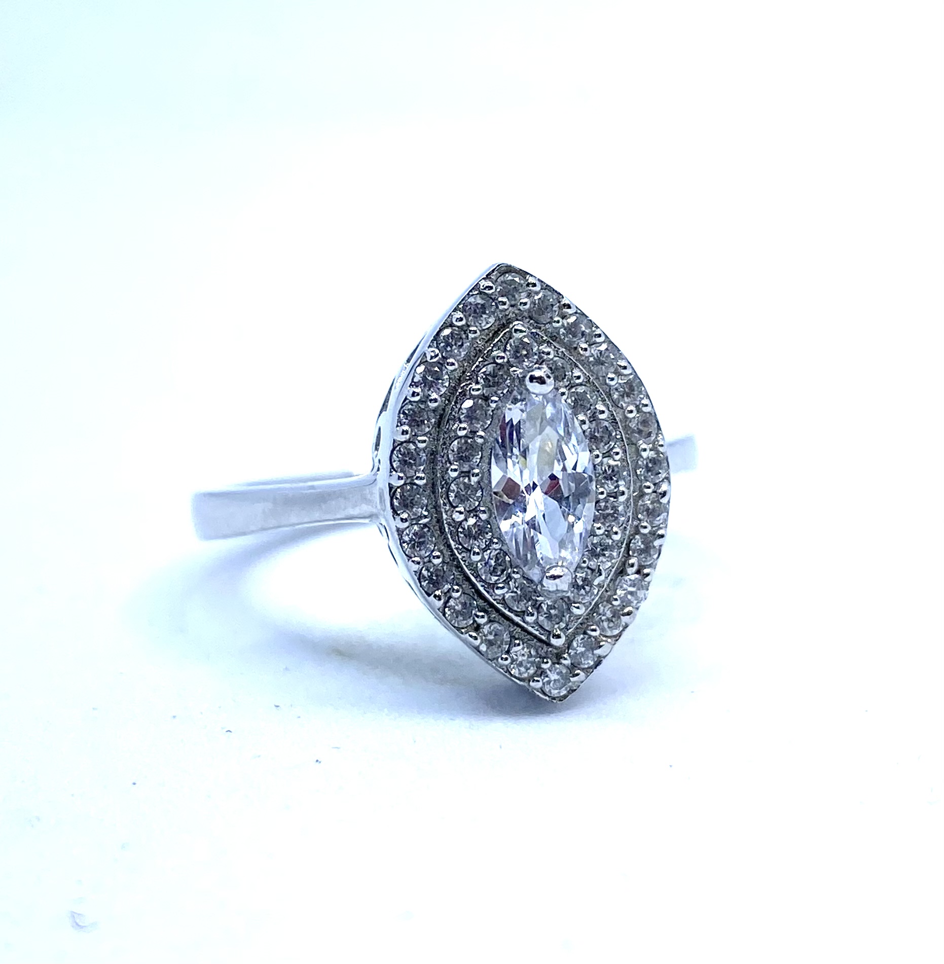 Bague pour femme en argent 925, zircons