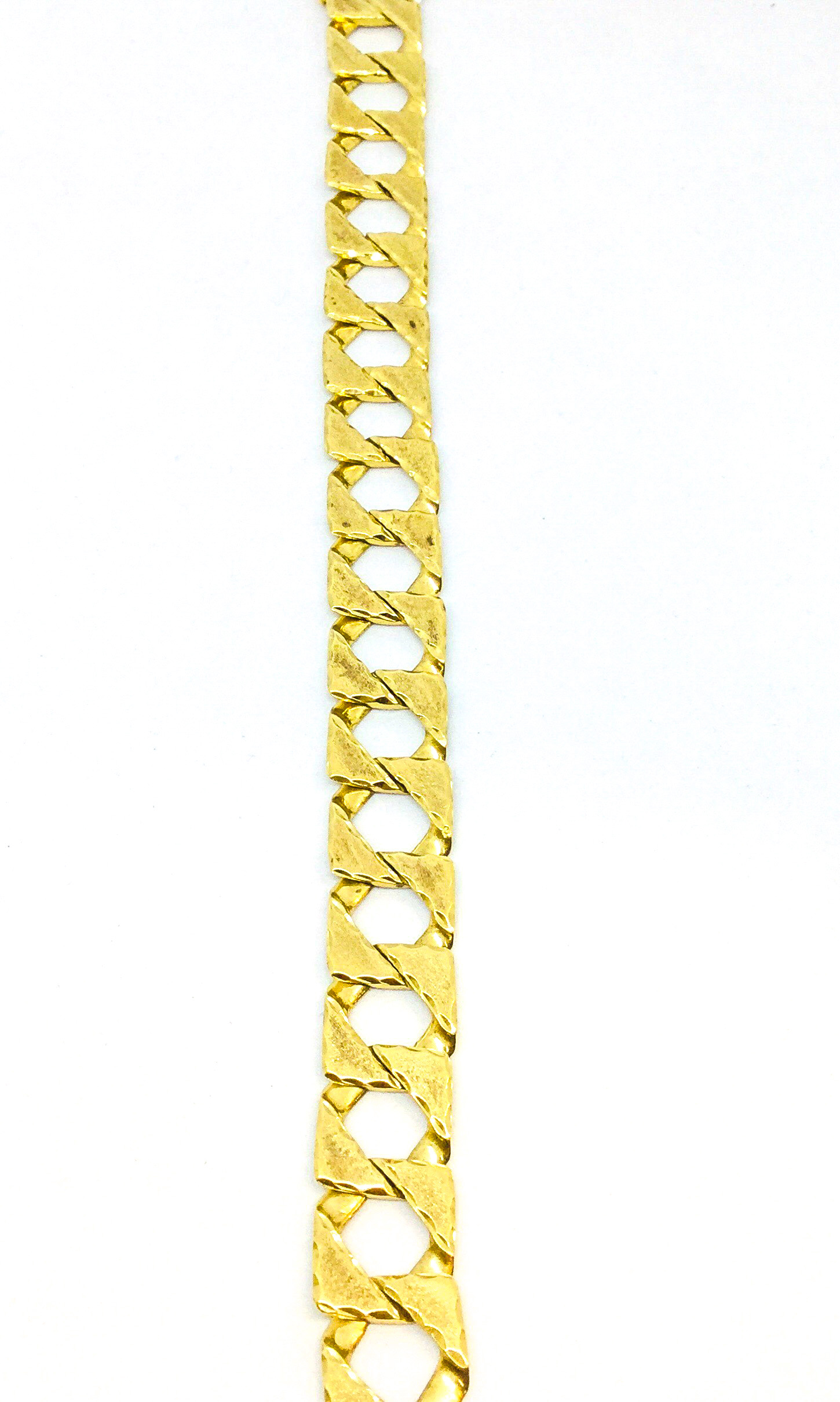 Bracelet pour homme en or 10k, gourmette carré