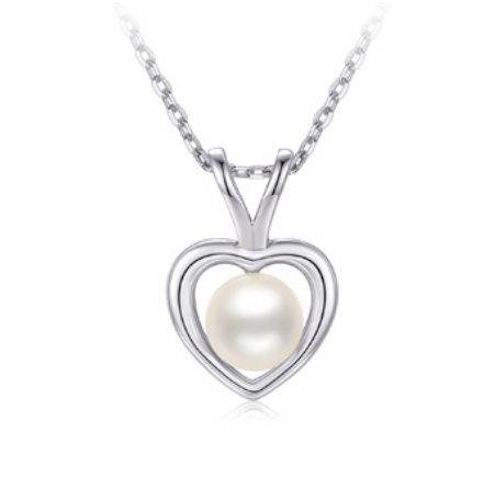 Pendentif pour femme en argent 925, perle, coeur - L522P - Legend