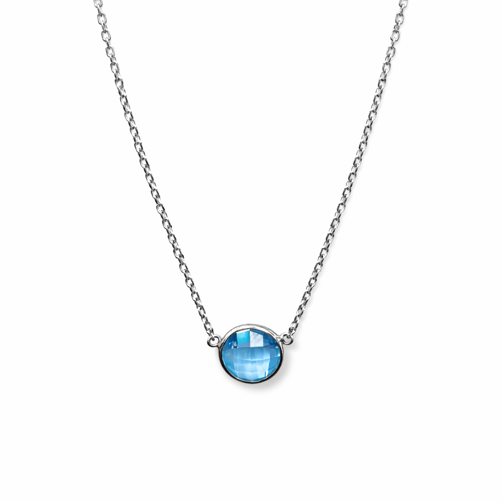 Pendentif pour femme en or 14k, topaze - 770W2E - BCouture