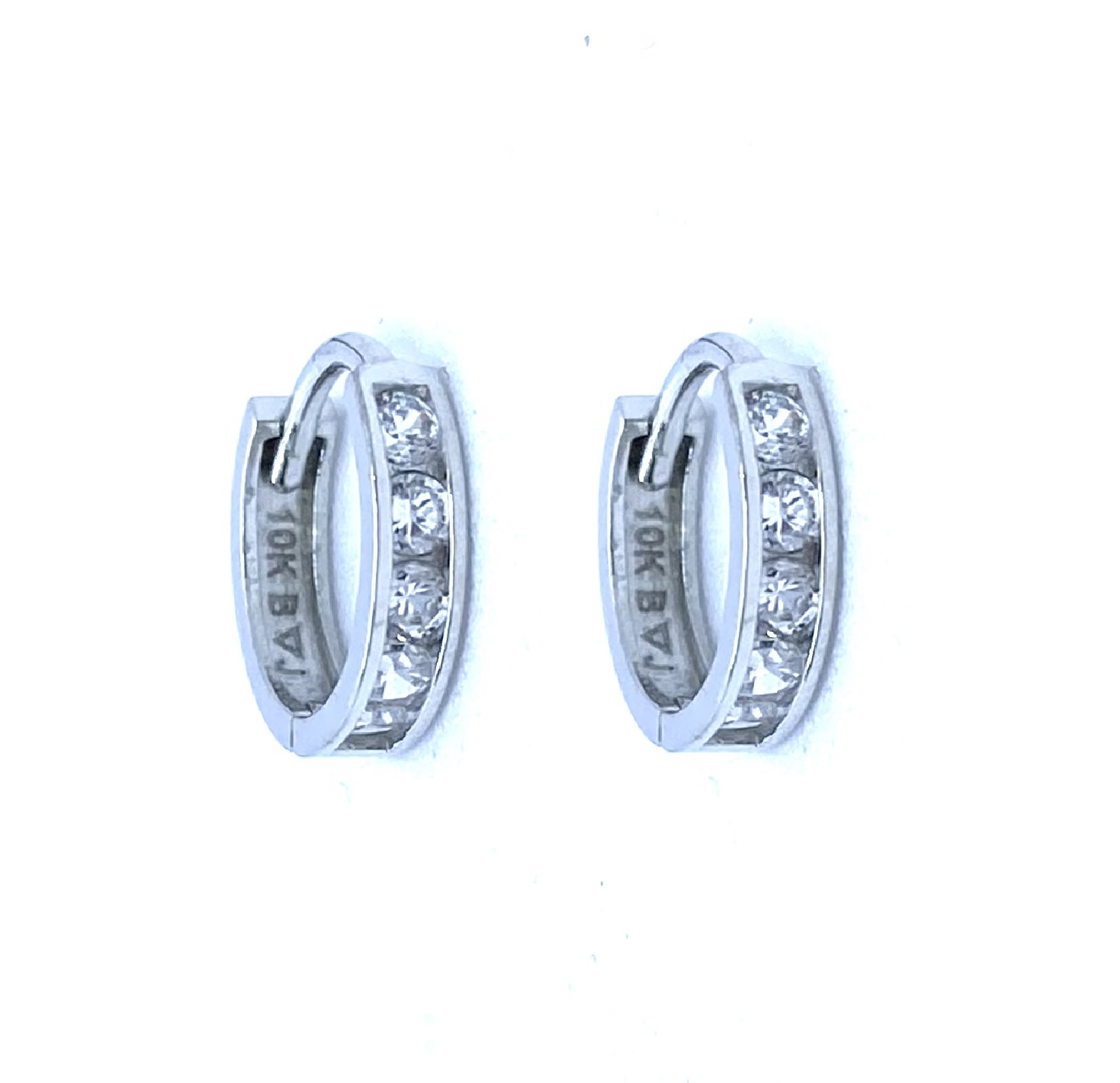 Boucles d'oreilles pour enfant en or 10k, zircons