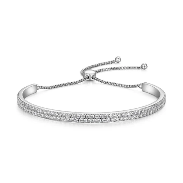 Bracelet rigide ajustable pour femme en argent 925, cubic zirconium - R1ABN900FZ - Reign