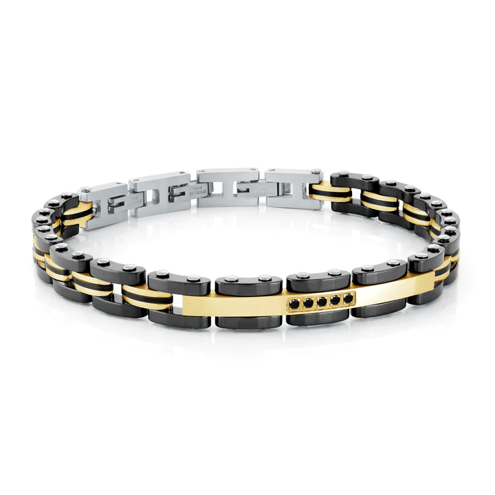 Bracelet pour homme en stainless, cubic zirconium - SMB566 - Italgem