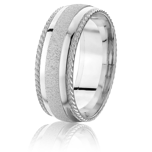 Jonc pour homme en or 10k - GH-1182-8W - MALO
