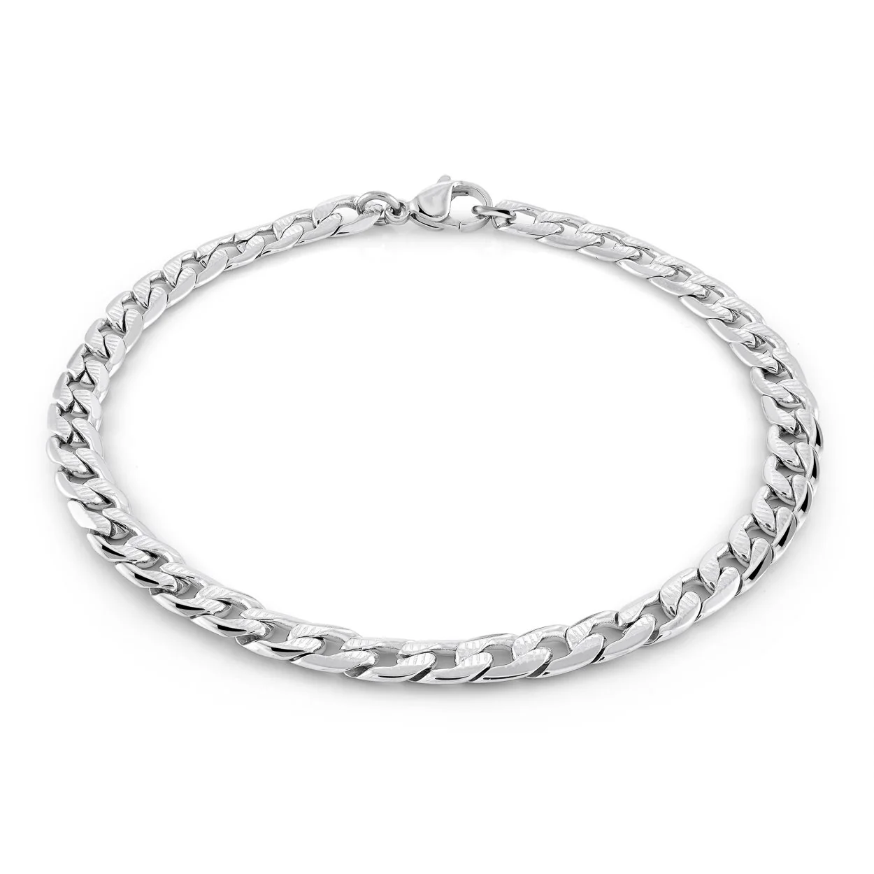Bracelet pour homme en stainless, gourmette, 5.5mm - SMB612 - Italgem
