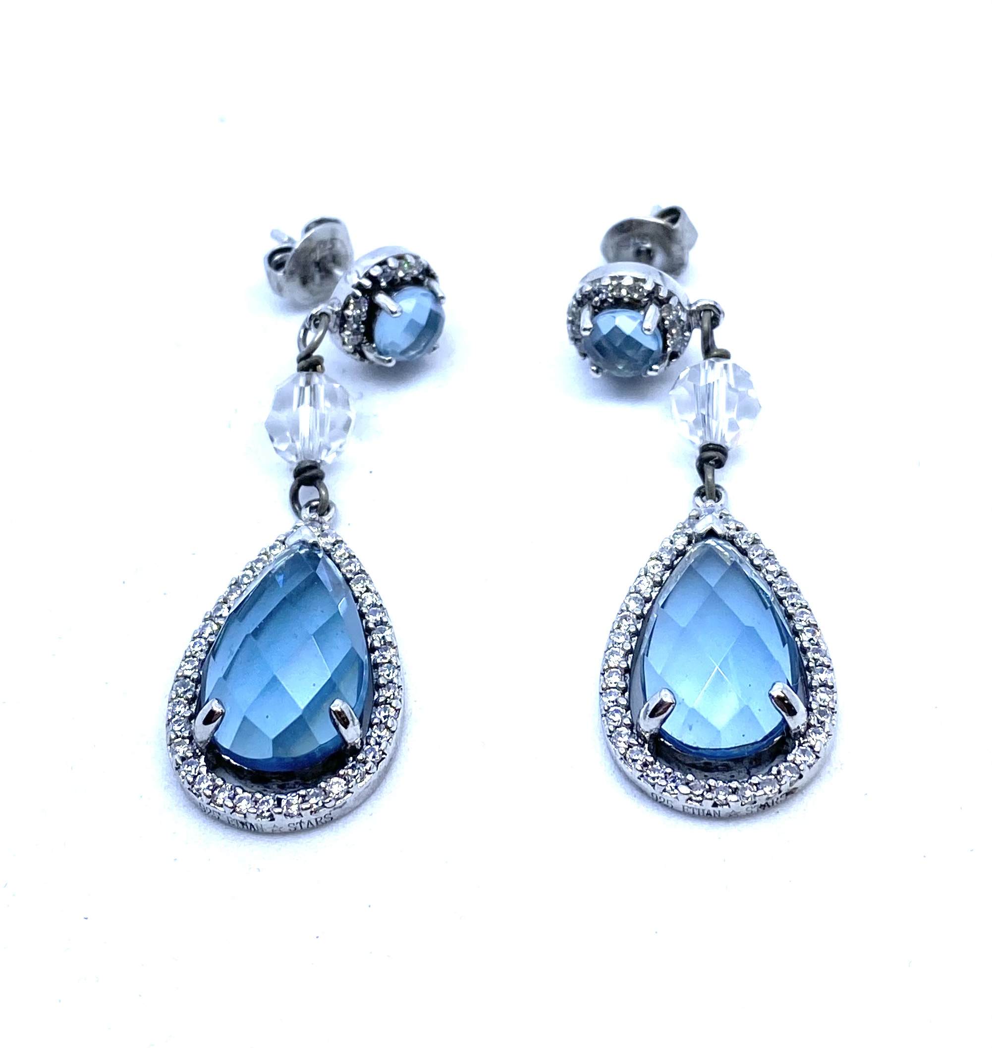 Boucles d'oreilles pour femme en argent 925, zircons