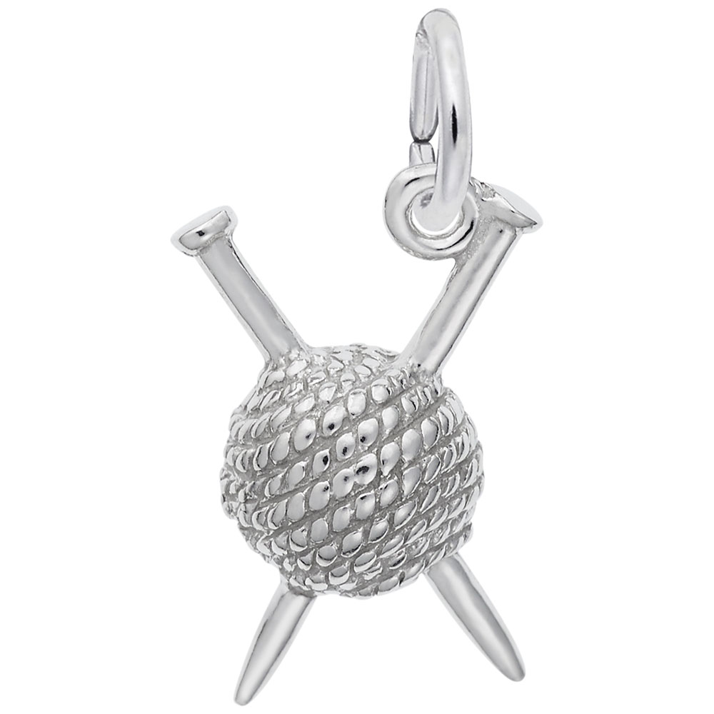 Pendentif en argent 925, pelotte, aiguilles