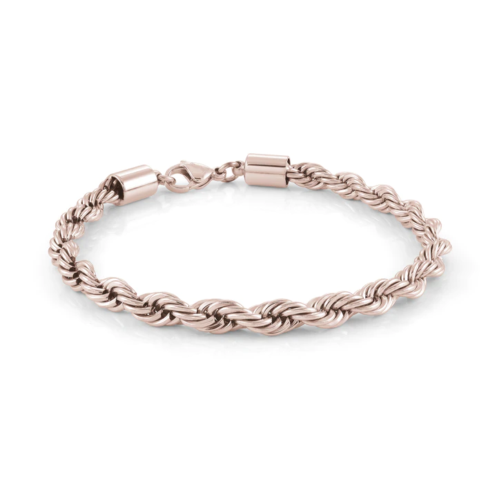 Bracelet pour homme en stainless, torsade, 5mm