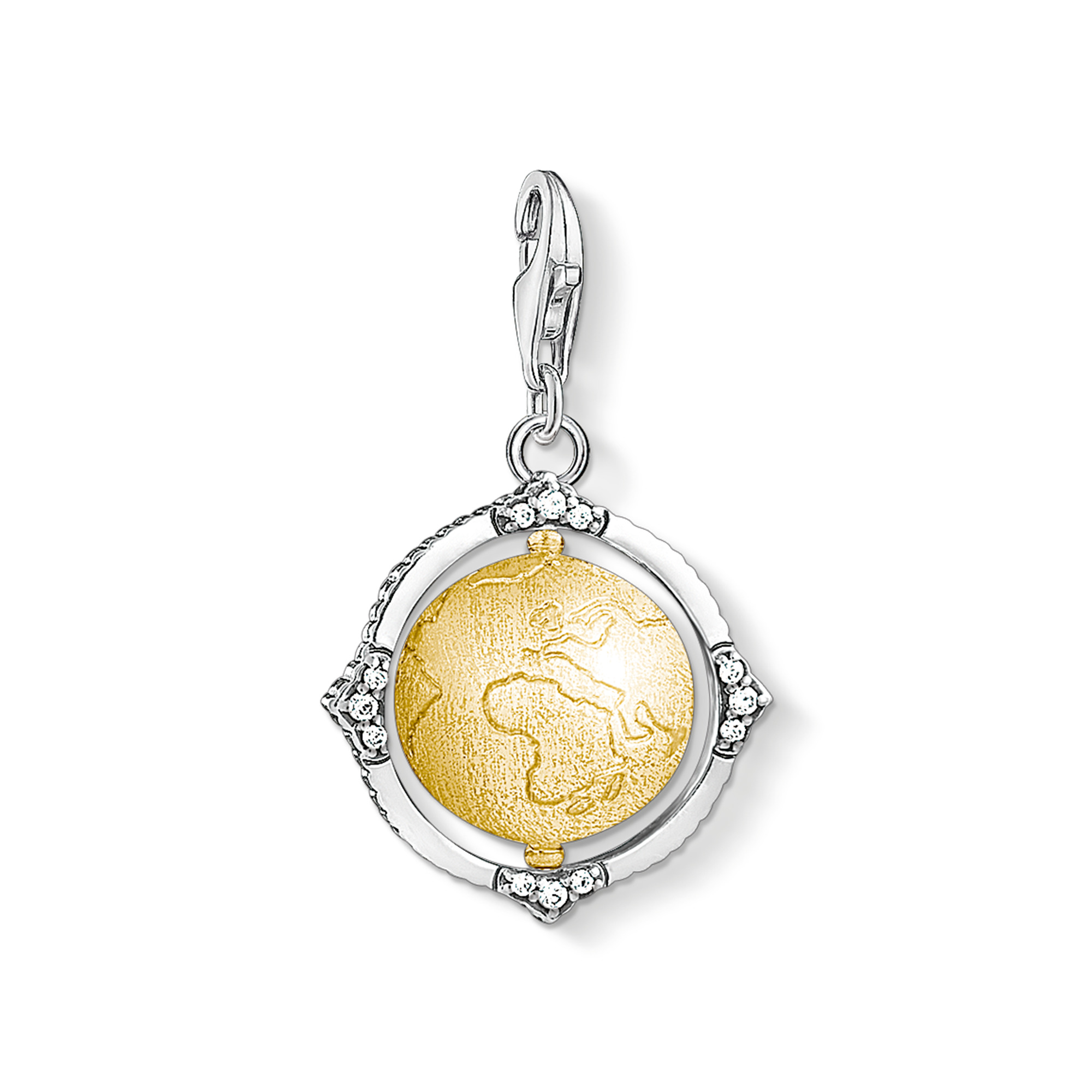 Pendentif pour femme en argent 925, globe terreste - 1711-849-39 - Thomas Sabo