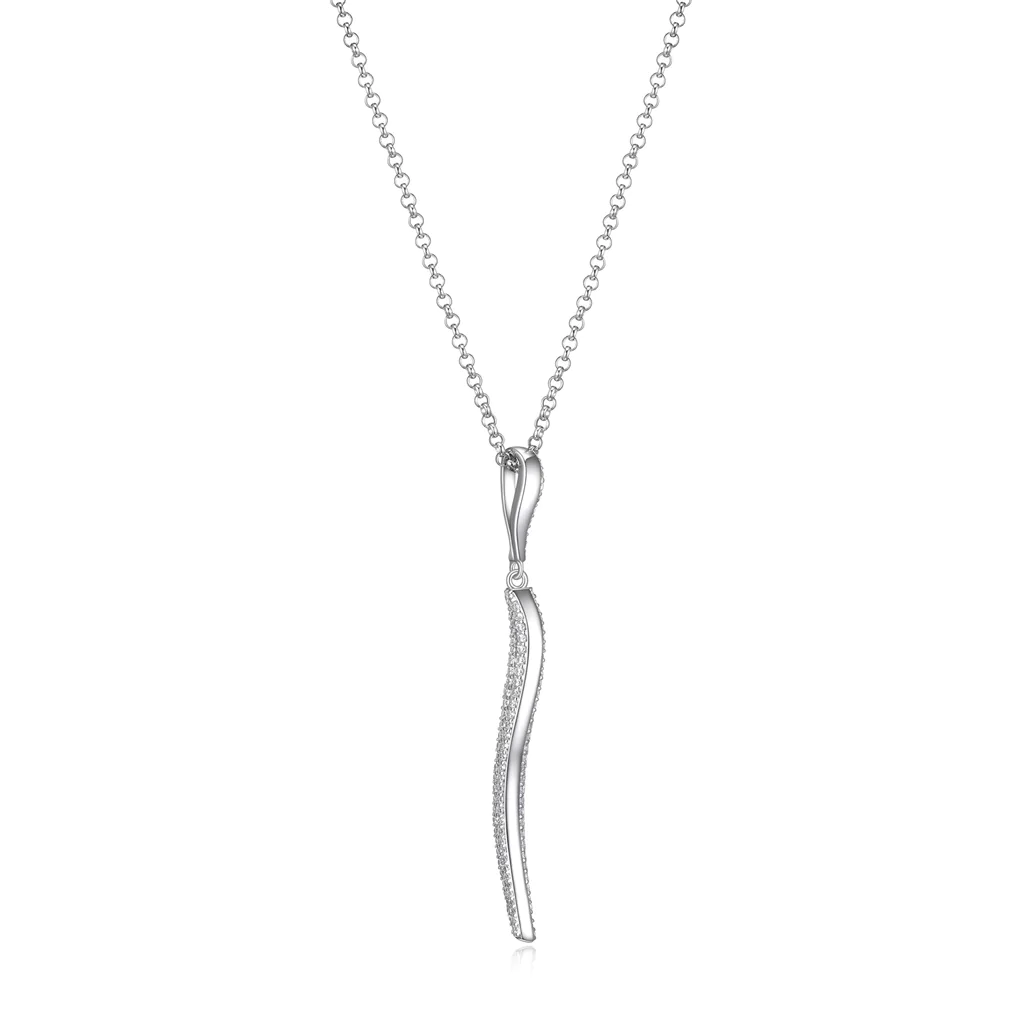 Pendentif pour femme en argent 925, zircons