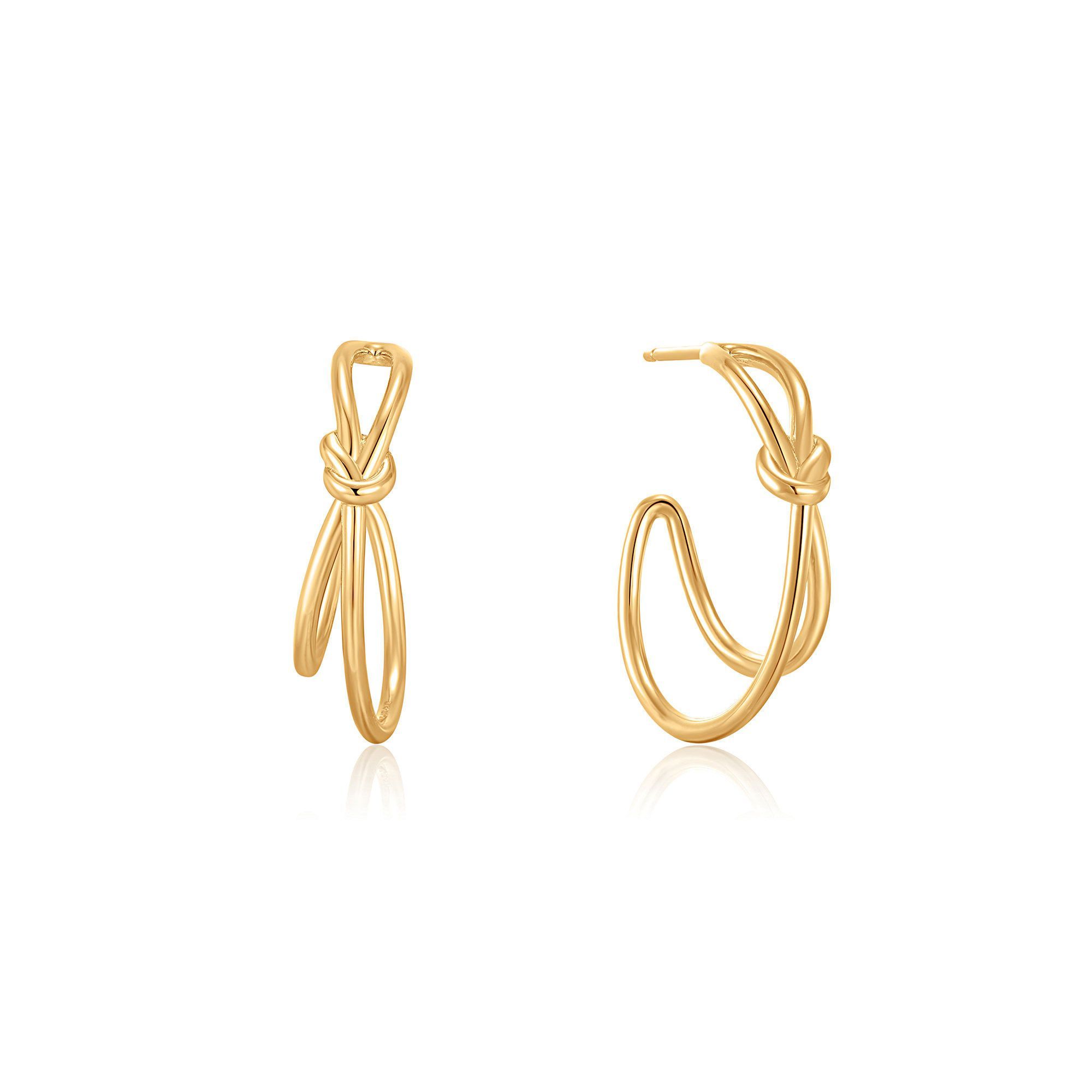 Boucles d'oreilles pour femme en argent 925, noeud
