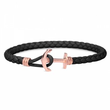 Bracelet cuir, ancre