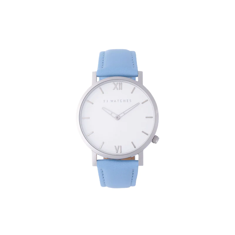 Montre pour femme en stainless, bracelet de cuir, 3ATM - 1041-36 - FJ WATCHES