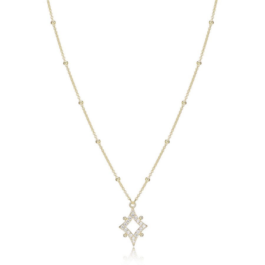 Pendentif pour femme en argent 925, cubic zirconium, losange