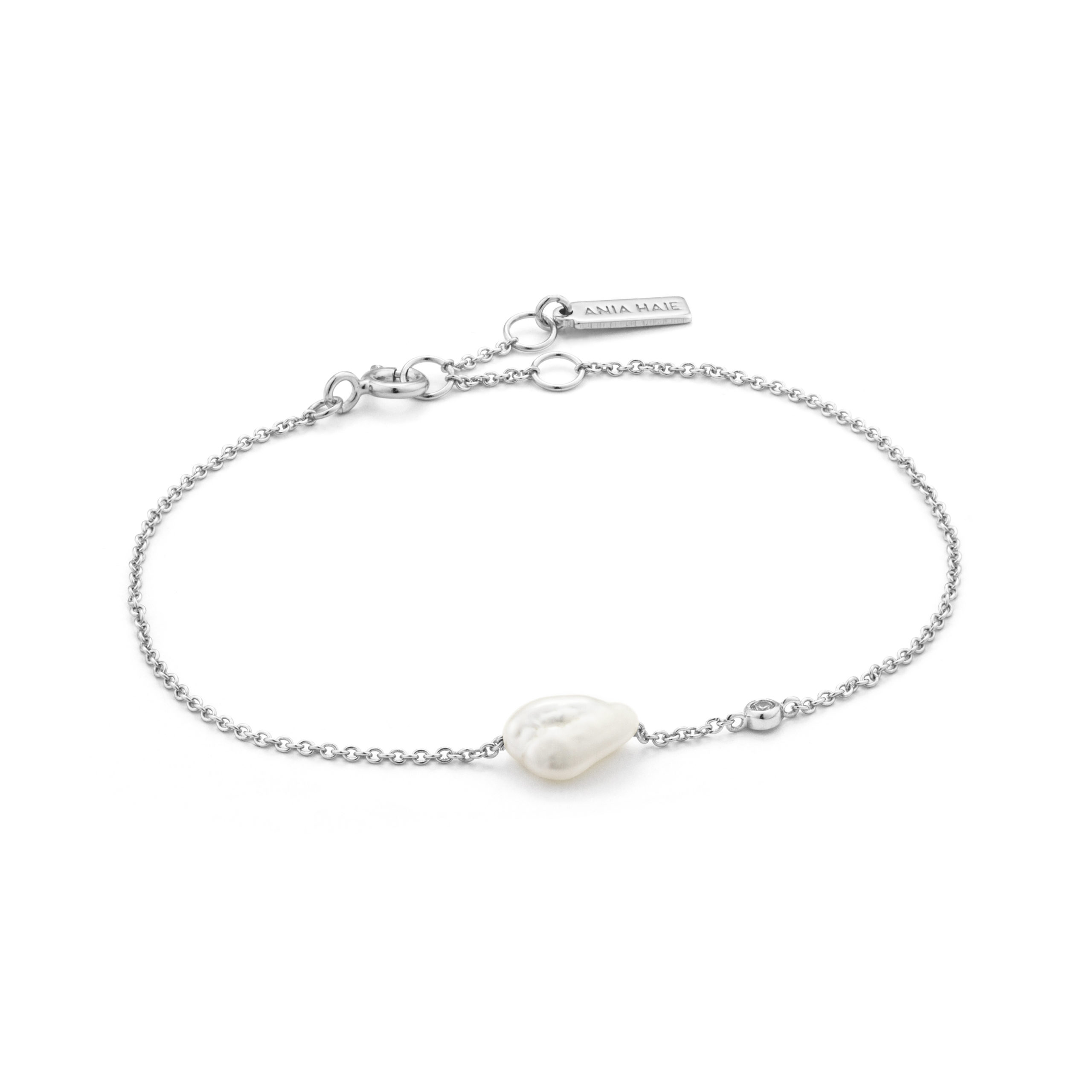 Bracelet pour femme en argent 925, cubic zirconium, perle
