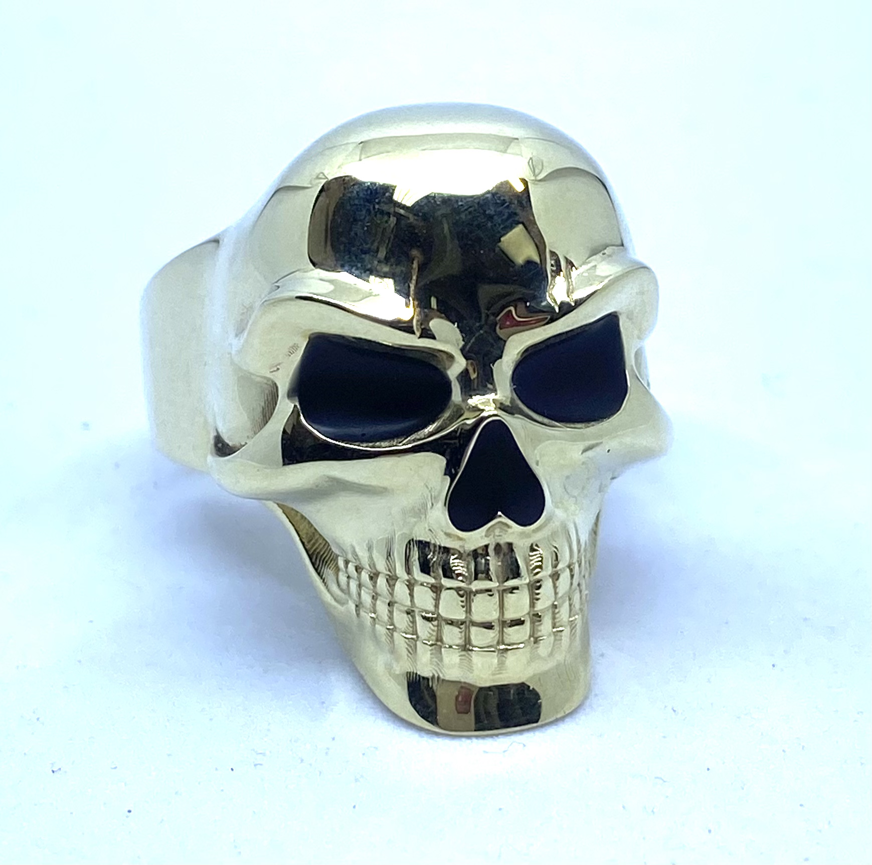 Bague pour homme en or 10K, tête de mort