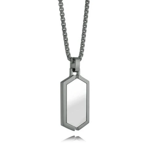 Pendentif pour homme en stainless, plaque