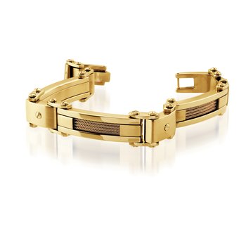 Bracelet stainless, fils torsadés