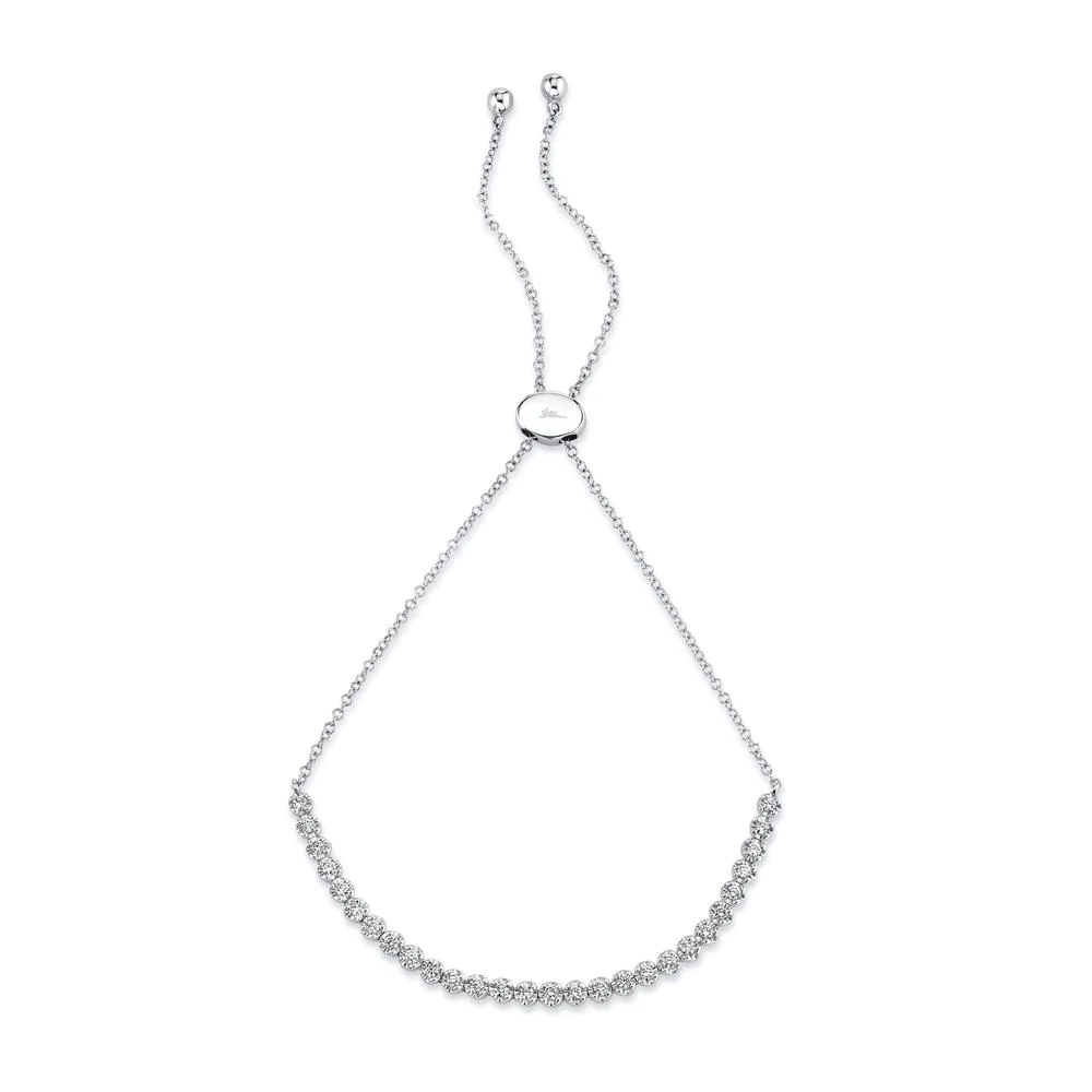Bracelet ajustable pour femme en or 14k, 0.31 carat de diamants SI