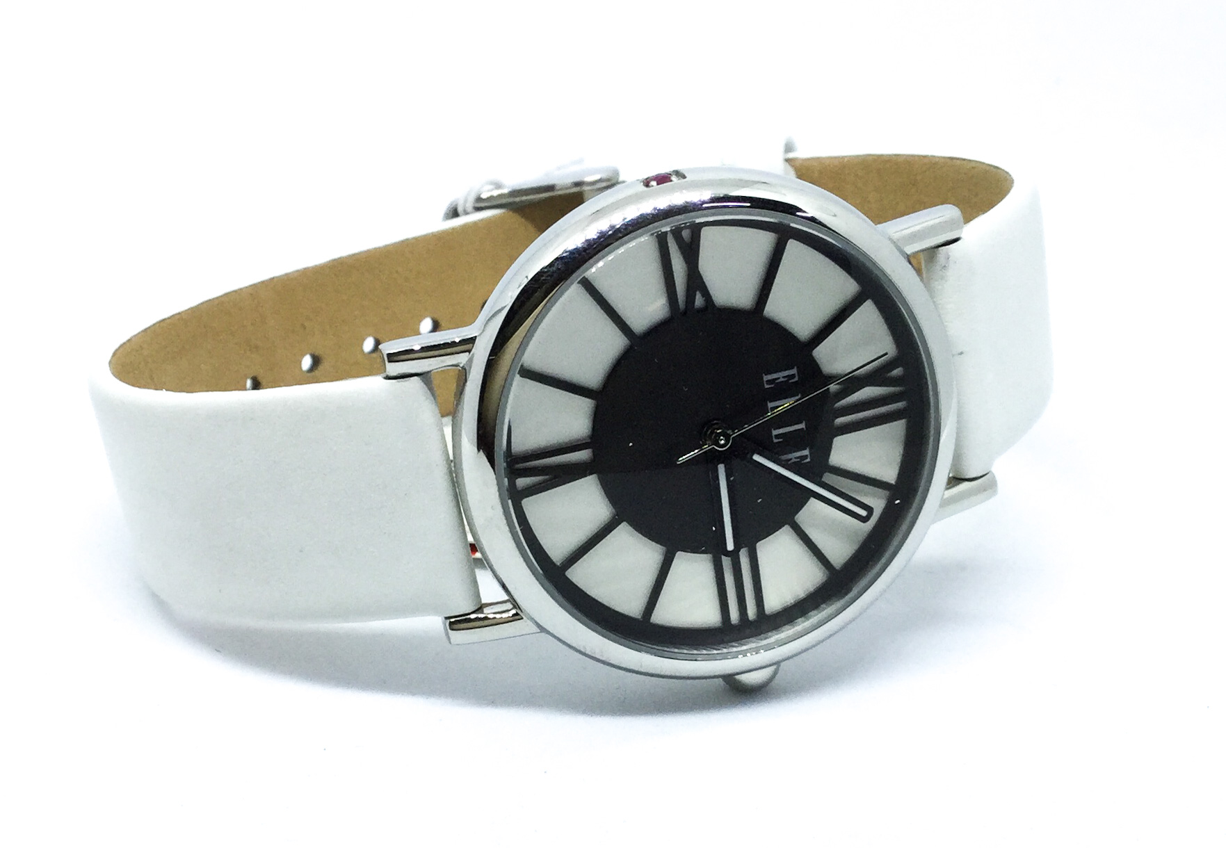 Montre femme, stainless, bracelet cuir