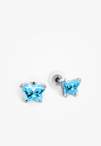 Boucles d'oreilles pour enfant en argent 925, mars