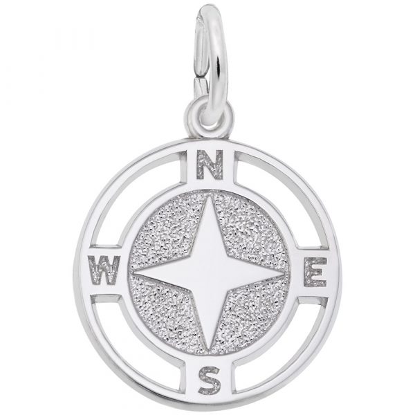 Pendentif en argent 925, roses des vents - 1655 - Rembrandt Charms
