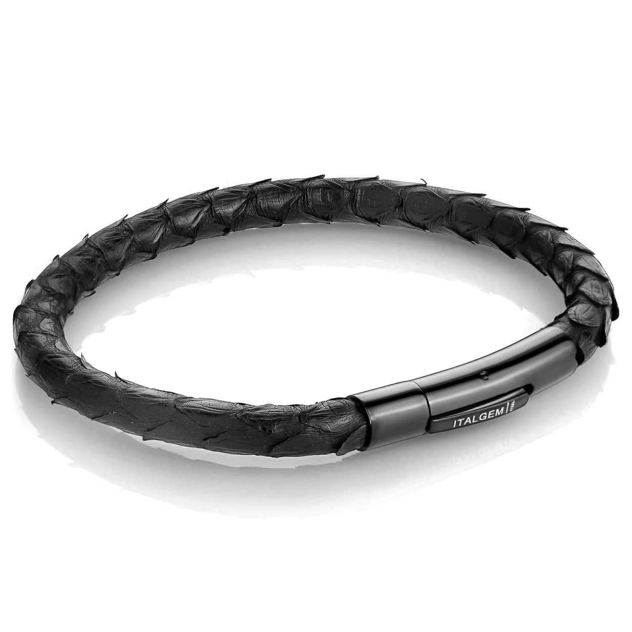 Bracelet pour homme en stainless et cuir - SLB423 - Italgem