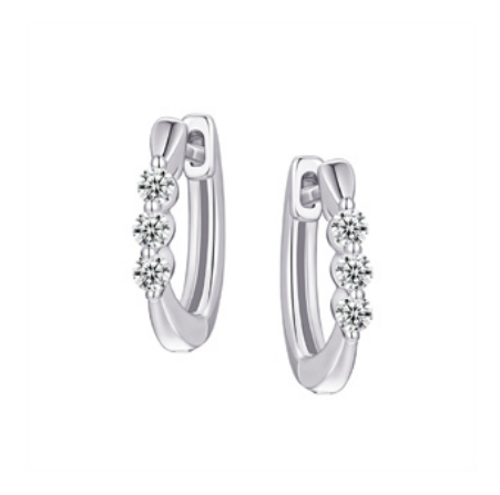 Boucles d'oreilles pour femme en argent 925, cubic zirconium - L509E - Legend