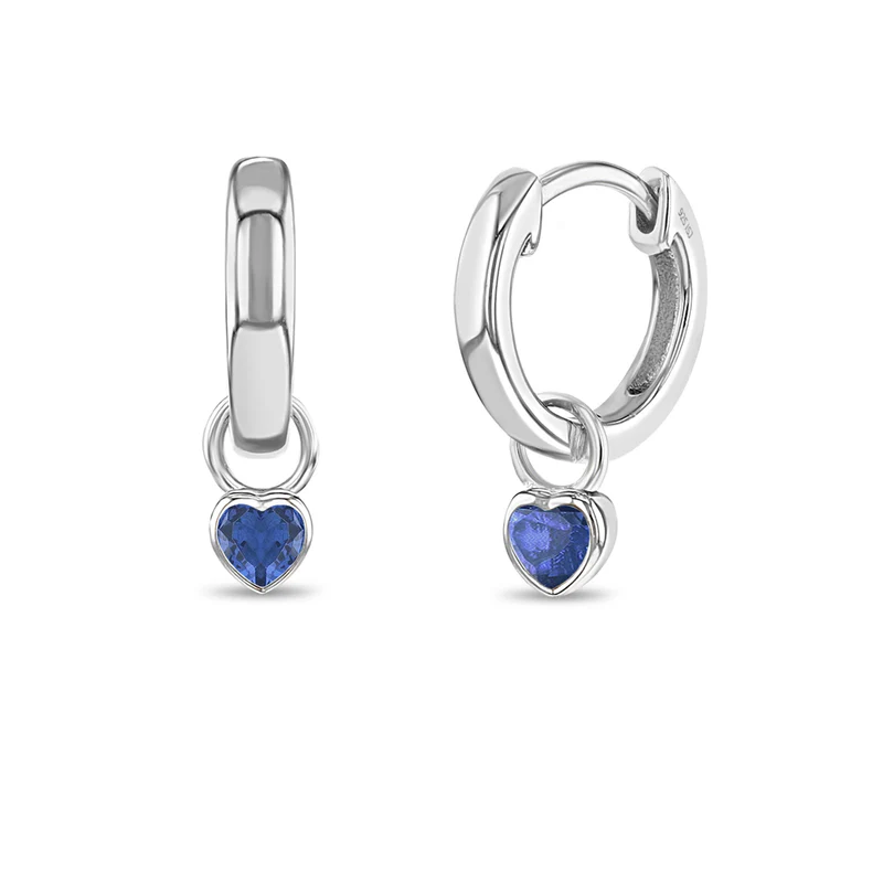 Boucles d'oreilles pour enfant en argent 925, cubic zirconium, coeurs - SS-03-00813 - In Season Jewelry