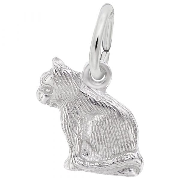 Pendentif en argent 925, chat