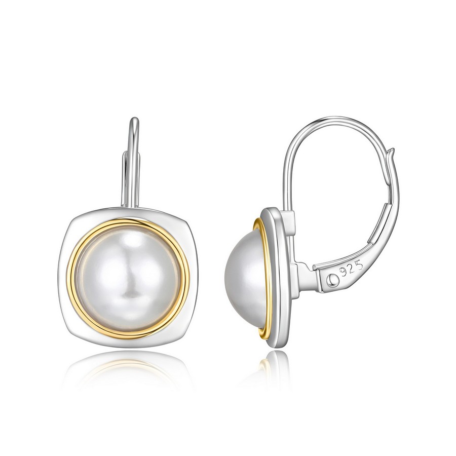 Boucles d'oreilles pour femme en argent 925, perles