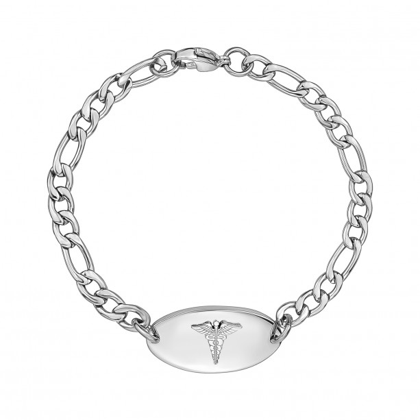 Bracelet médical stainless, figaro