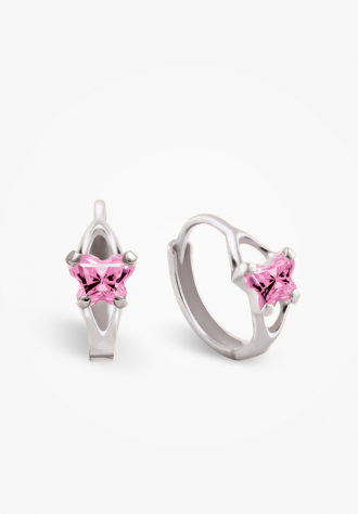 Boucles d'oreilles pour enfant en argent 925, papillons, huggies