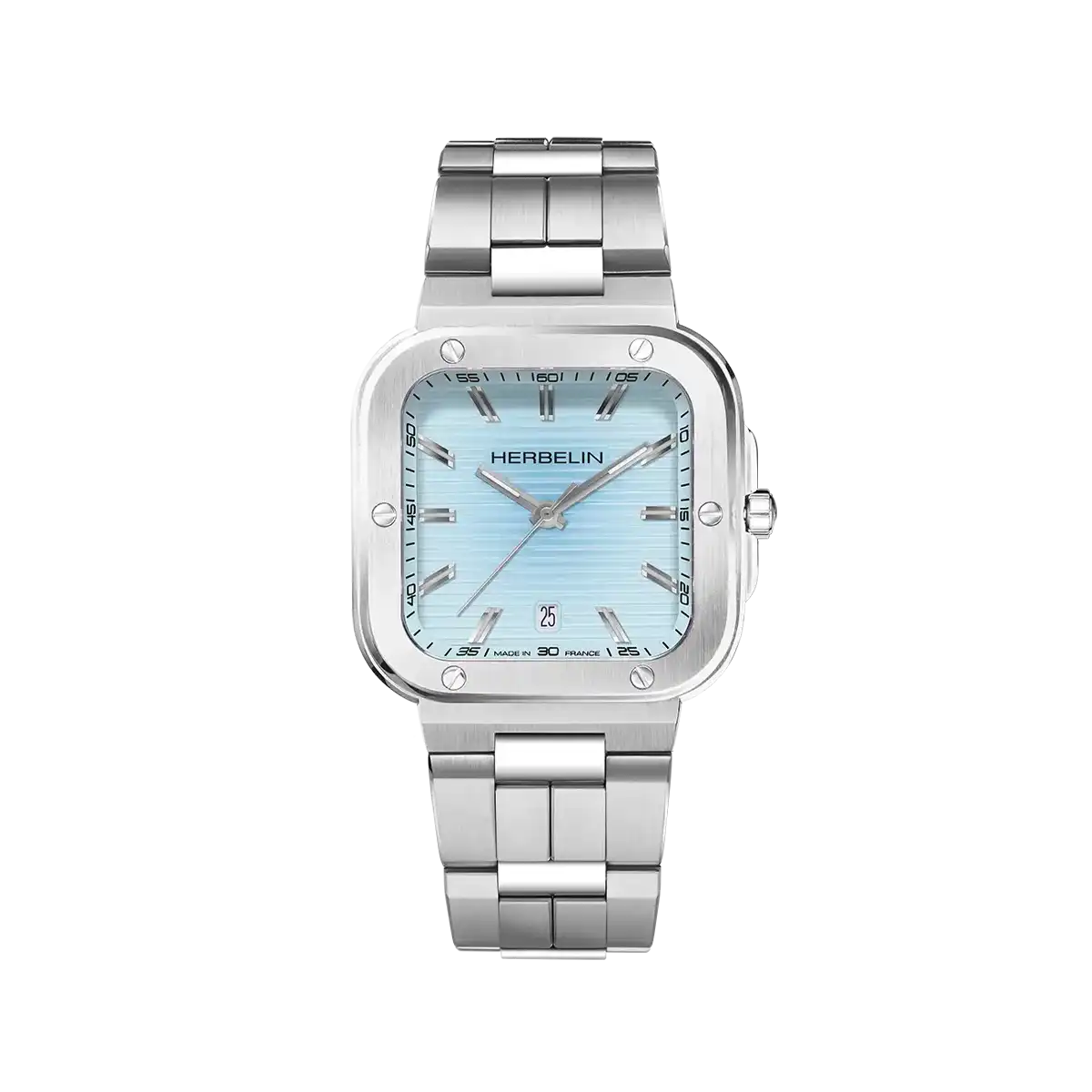 Montre pour homme en stainless, 10ATM, mouvement suisse, verre saphir - 12246B25 - Michel Herbelin