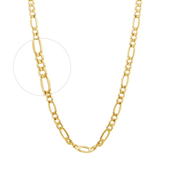 Chaine en or 10k, figaro - CH0436 - C.B.E