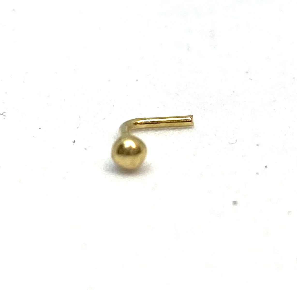 Pine de nez en or 14K, boule unie