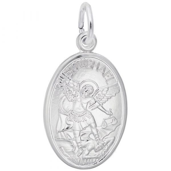 Pendentif en argent 925, médaillon Saint-Michael